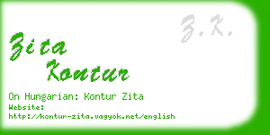 zita kontur business card